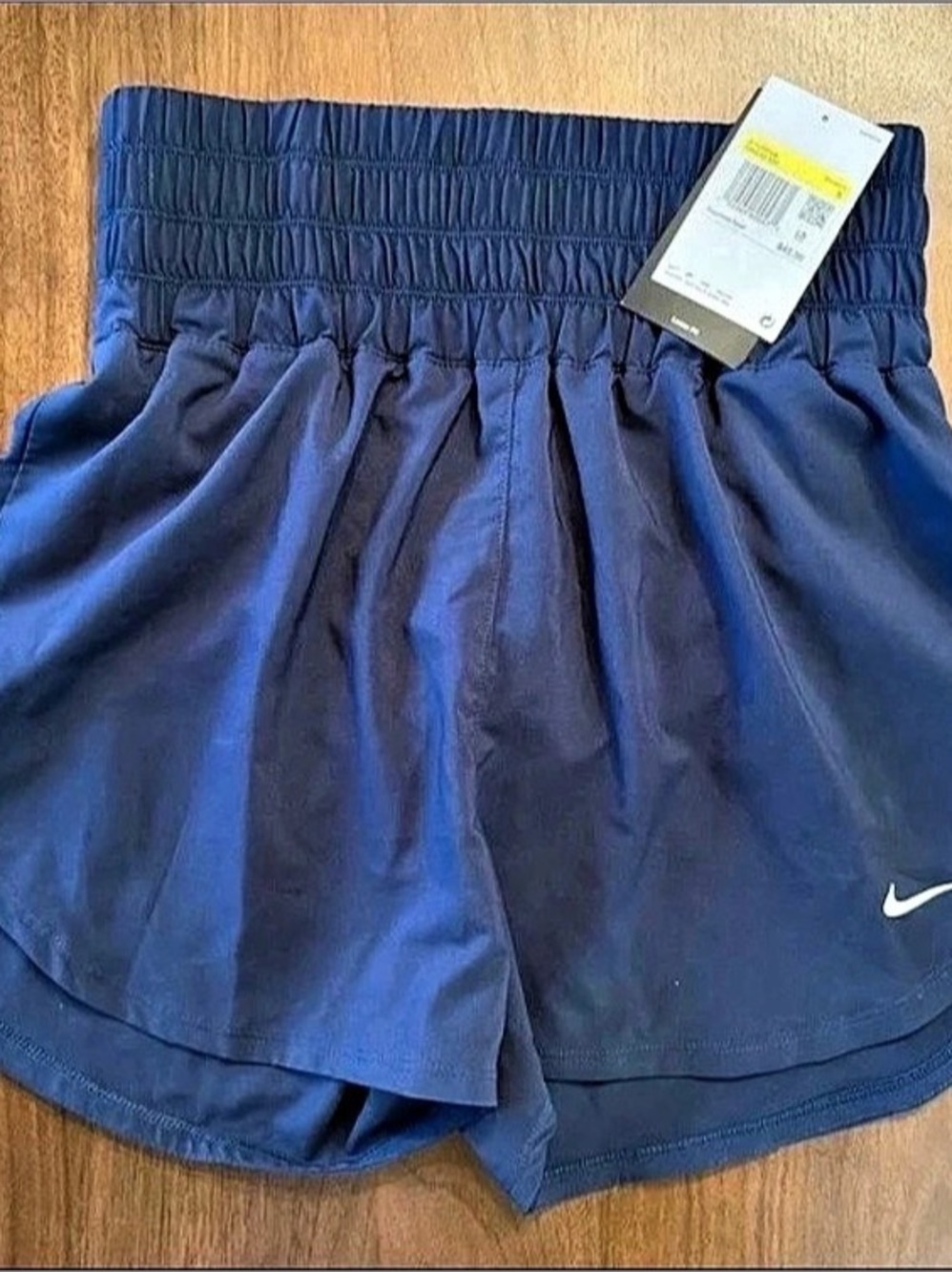 NWT! Nike One Dri-FIT Ultra High-Waisted 3" Brief-Lined Shorts Blue Small